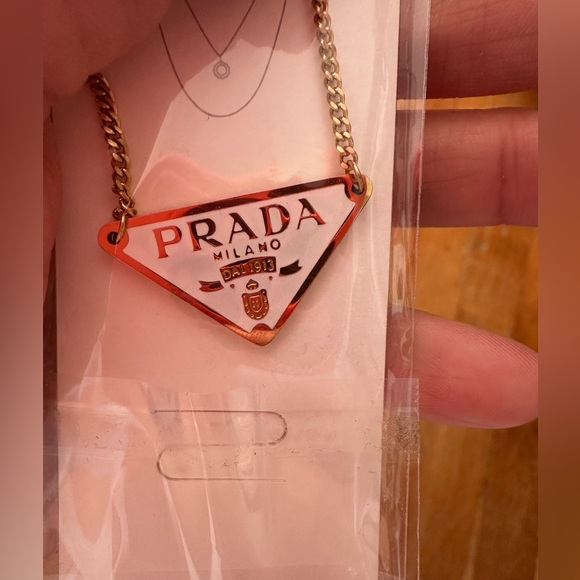 Two Prada white and Black Stainless Steel Necklaces - Picture 8 of 8